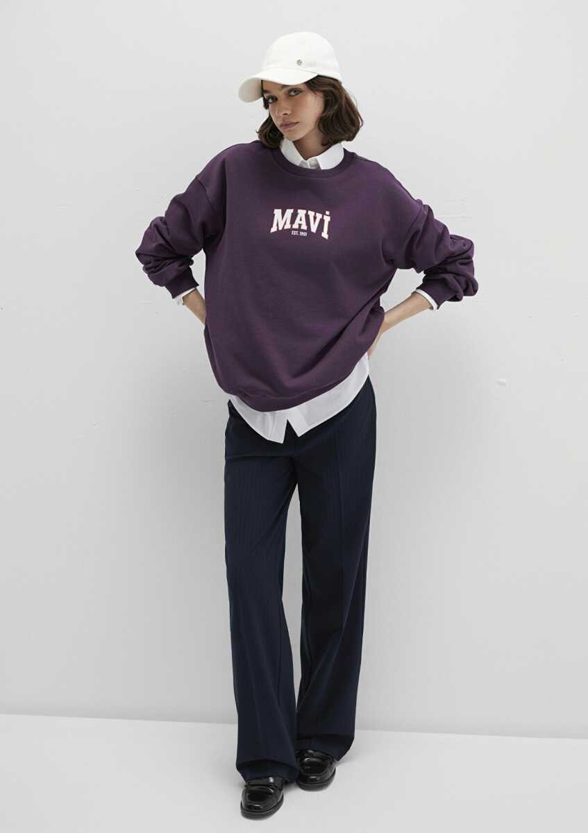 Mavi Logo Baskılı Loose Fit Kadın Sweat 1S10372-70635