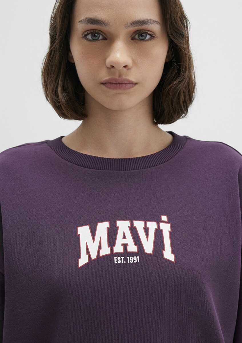 Mavi Logo Baskılı Loose Fit Kadın Sweat 1S10372-70635 - 7