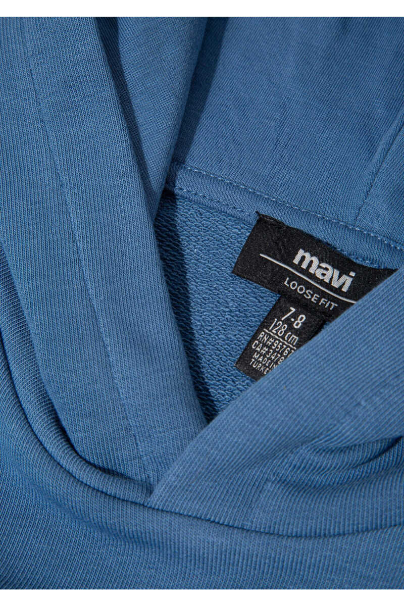 Mavi Logo Baskılı Mavi Loose Fit Çocuk Sweatshirt 6S10143-83767 - 5