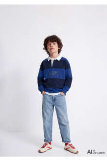 Mavi Logo Baskılı Mavi Loose Fit Çocuk Sweatshirt 6S20064-85471