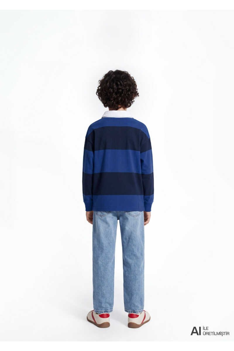Mavi Logo Baskılı Mavi Loose Fit Çocuk Sweatshirt 6S20064-85471 - 4