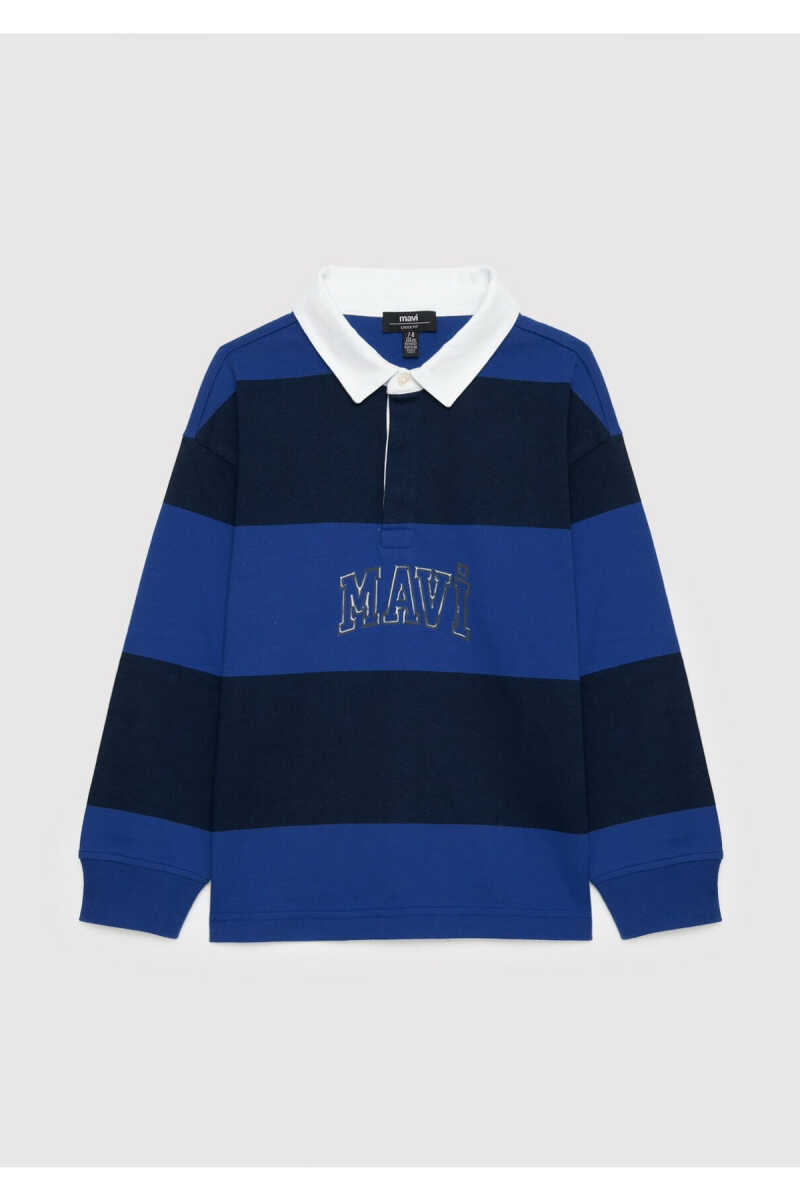 Mavi Logo Baskılı Mavi Loose Fit Çocuk Sweatshirt 6S20064-85471 - 6