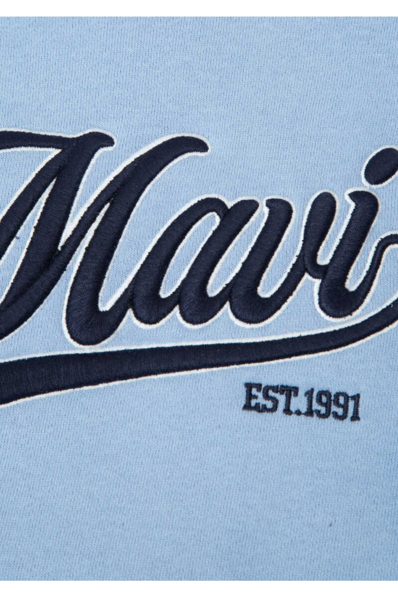 Mavi Logo Baskılı Mavi Loose Fit Kadın Sweatshirt 1S10419-70831 - 8