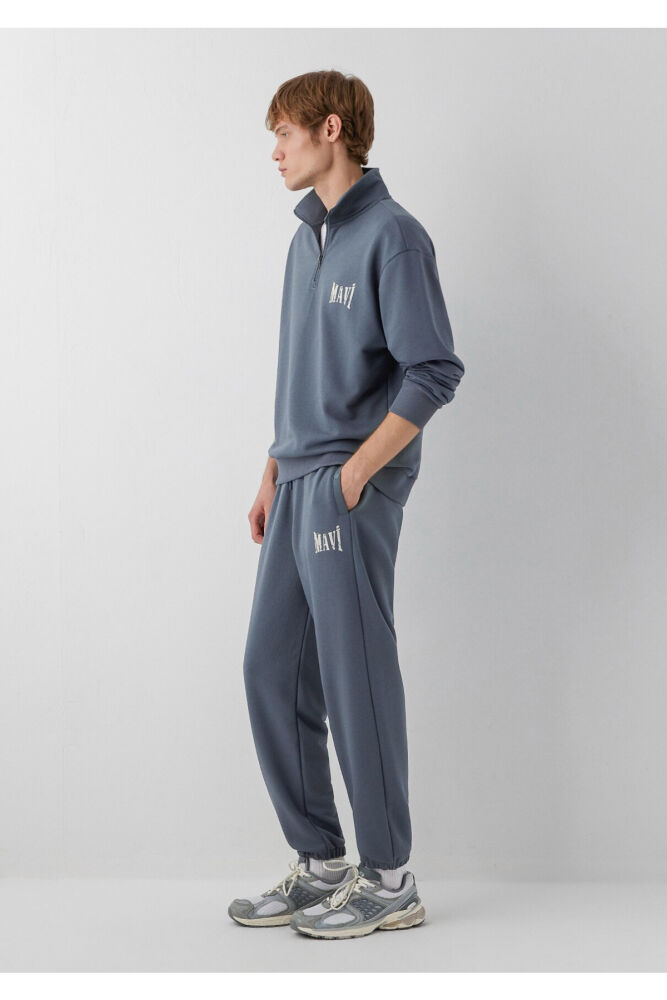 Mavi Logo Baskılı Mavi Regular Fit Erkek Eşofman Altı 0010618-80776