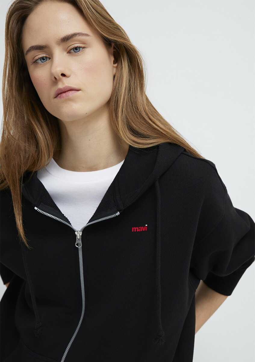 Mavi Logo Baskılı Siyah Kadın Sweat 1S10531-900 - 2