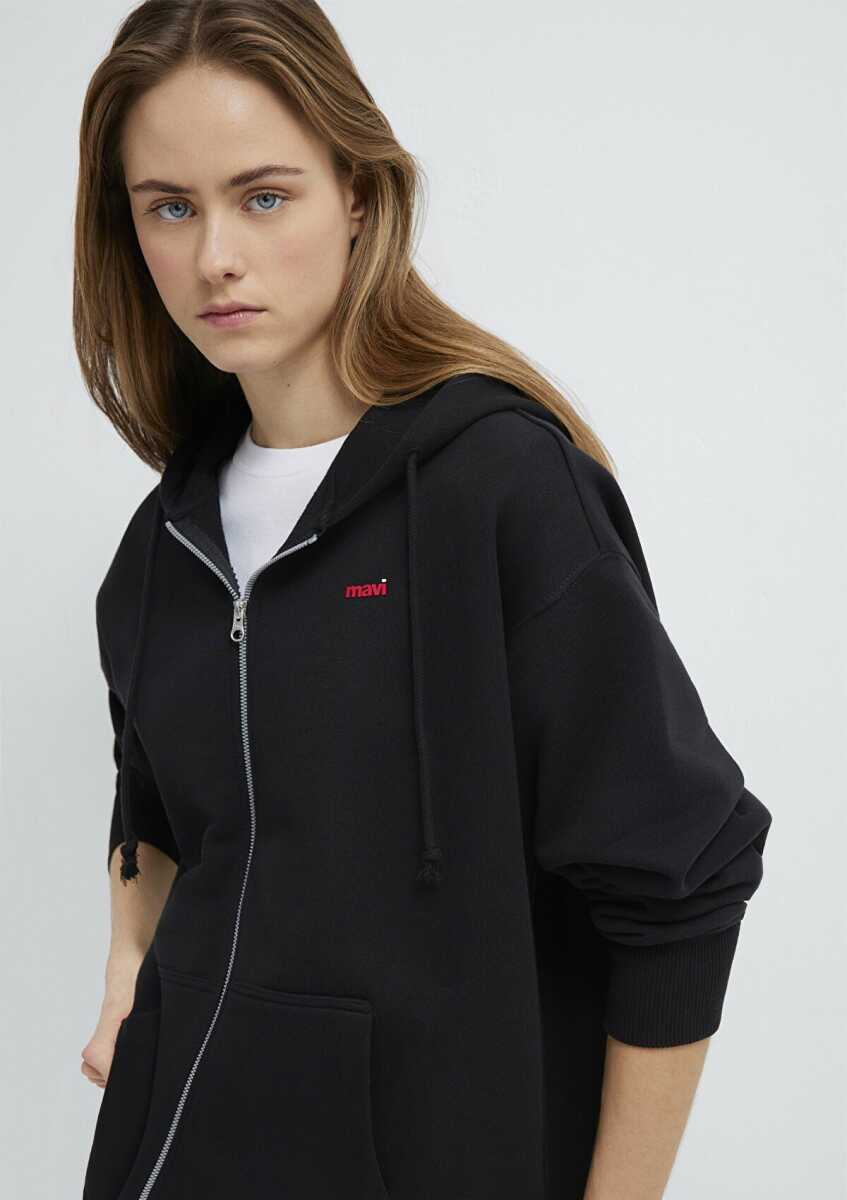 Mavi Logo Baskılı Siyah Kadın Sweat 1S10531-900 - 3