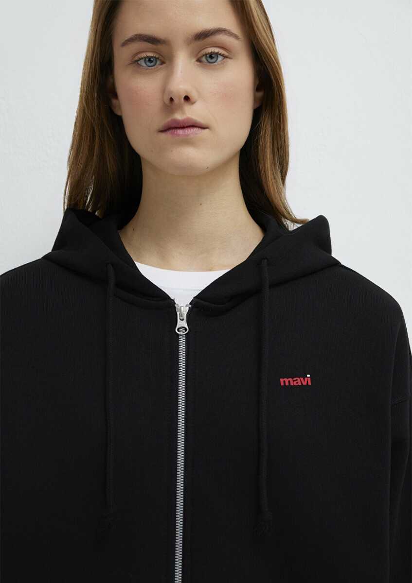 Mavi Logo Baskılı Siyah Kadın Sweat 1S10531-900 - 7