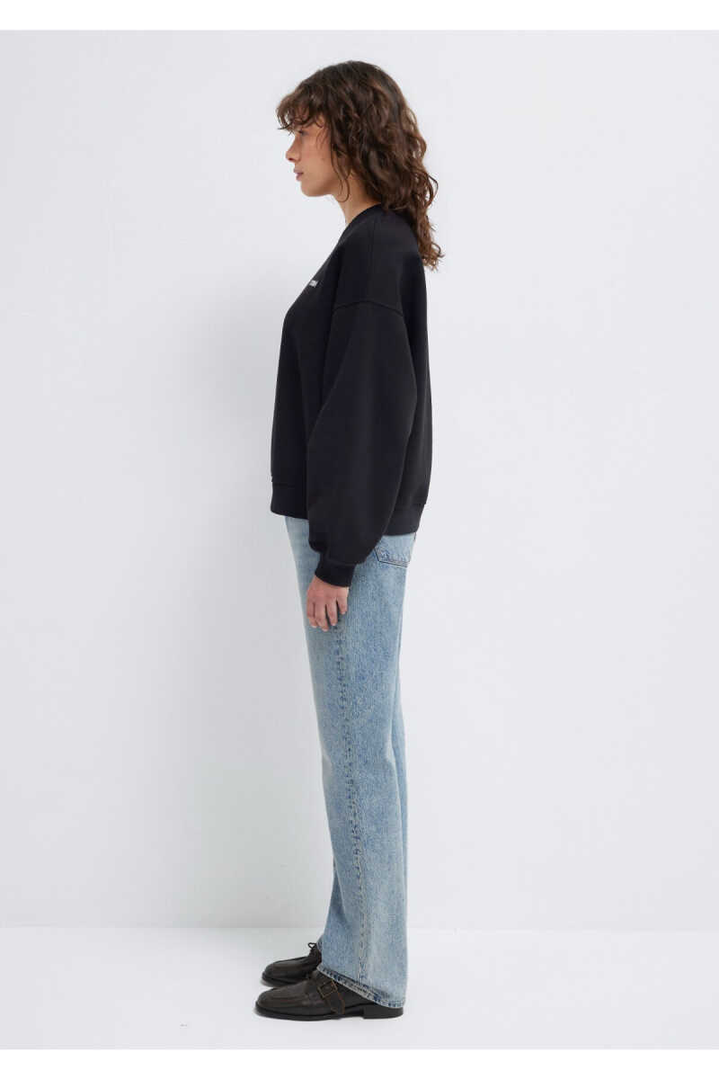 Mavi Logo Baskılı Siyah Loose Fit Kadın Sweat 1S10490-900 - 5