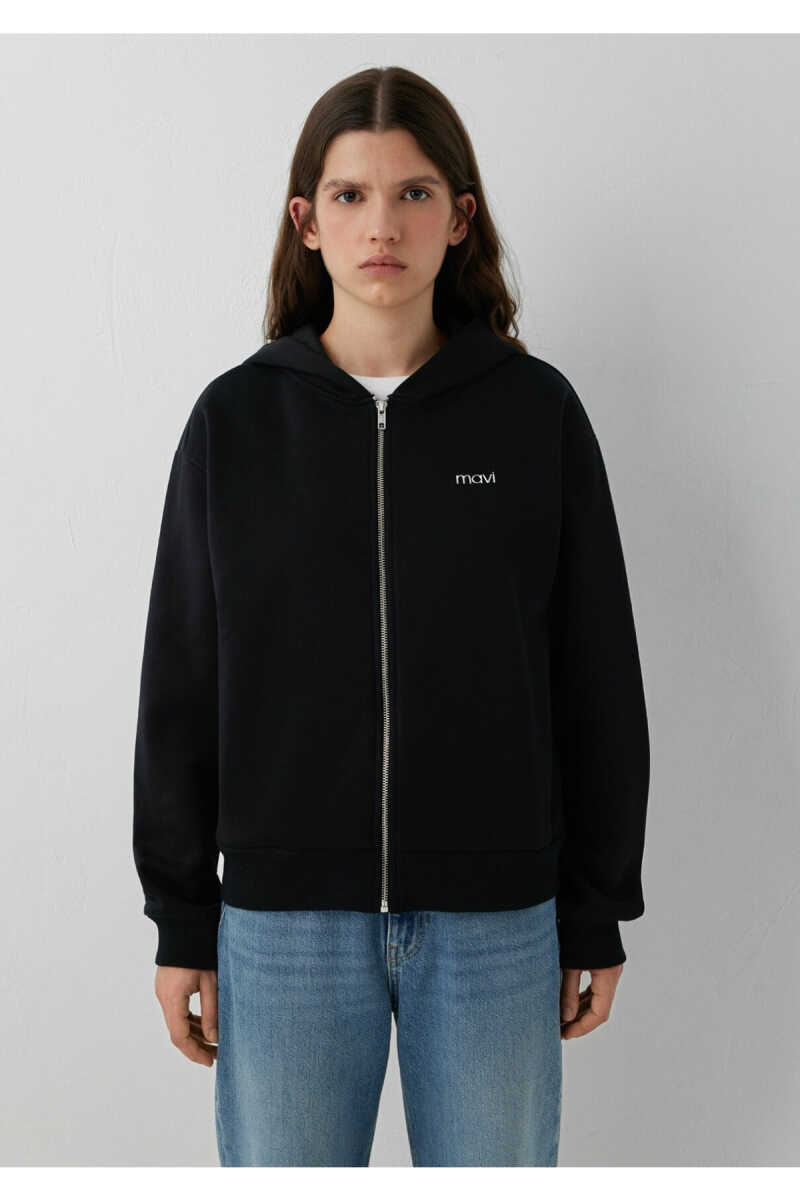 Mavi Logo Baskılı Siyah Loose Fit Kadın Sweatshirt 1S10554-900 - 3