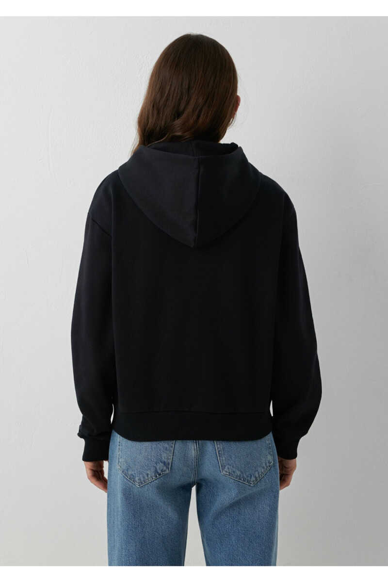 Mavi Logo Baskılı Siyah Loose Fit Kadın Sweatshirt 1S10554-900 - 5