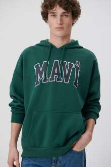 Mavi Logo Baskılı Yeşil Erkek Sweat 067149-71874