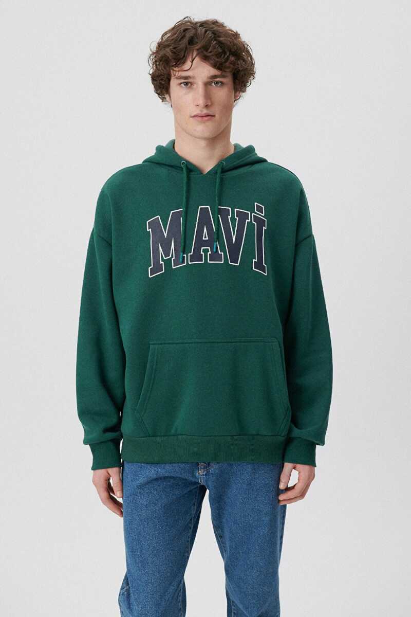 Mavi Logo Baskılı Yeşil Erkek Sweat 067149-71874 - 5