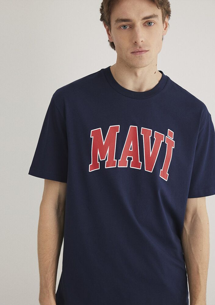 Mavi Logo Koyu Lacivert Erkek Tişört 0611711-84371