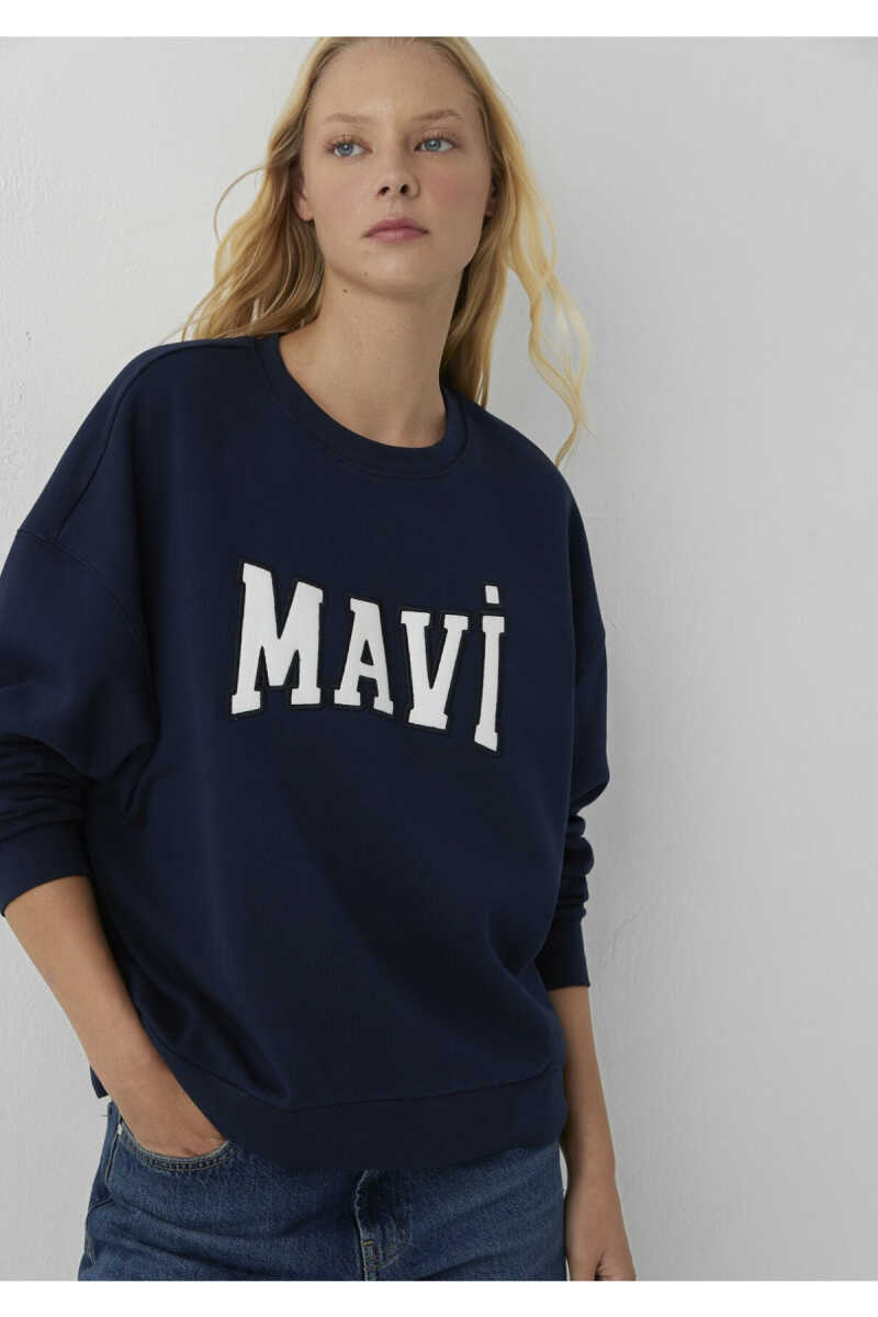 Mavi Logo Lacivert Kadın Sweat 1S10580-80872 - 1