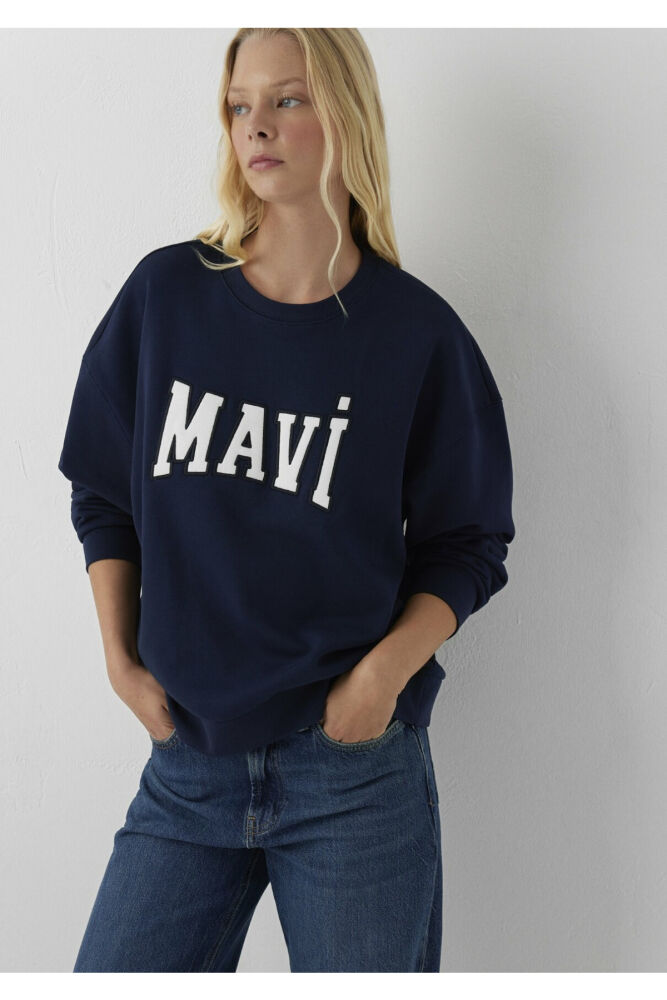 Mavi Logo Lacivert Kadın Sweat 1S10580-80872 (1)