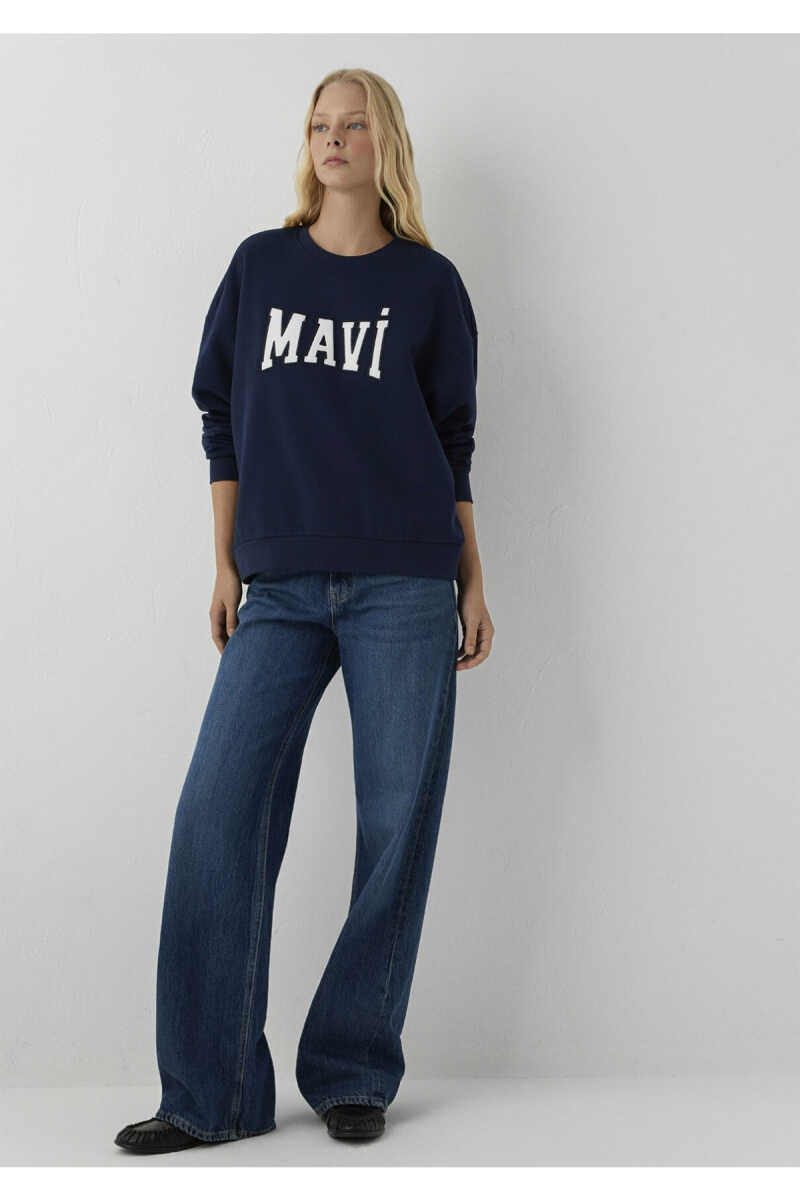 Mavi Logo Lacivert Kadın Sweat 1S10580-80872 - 3