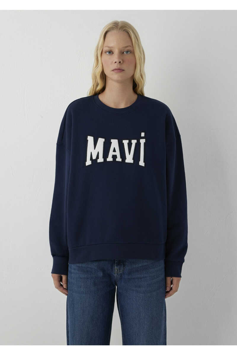 Mavi Logo Lacivert Kadın Sweat 1S10580-80872 - 4