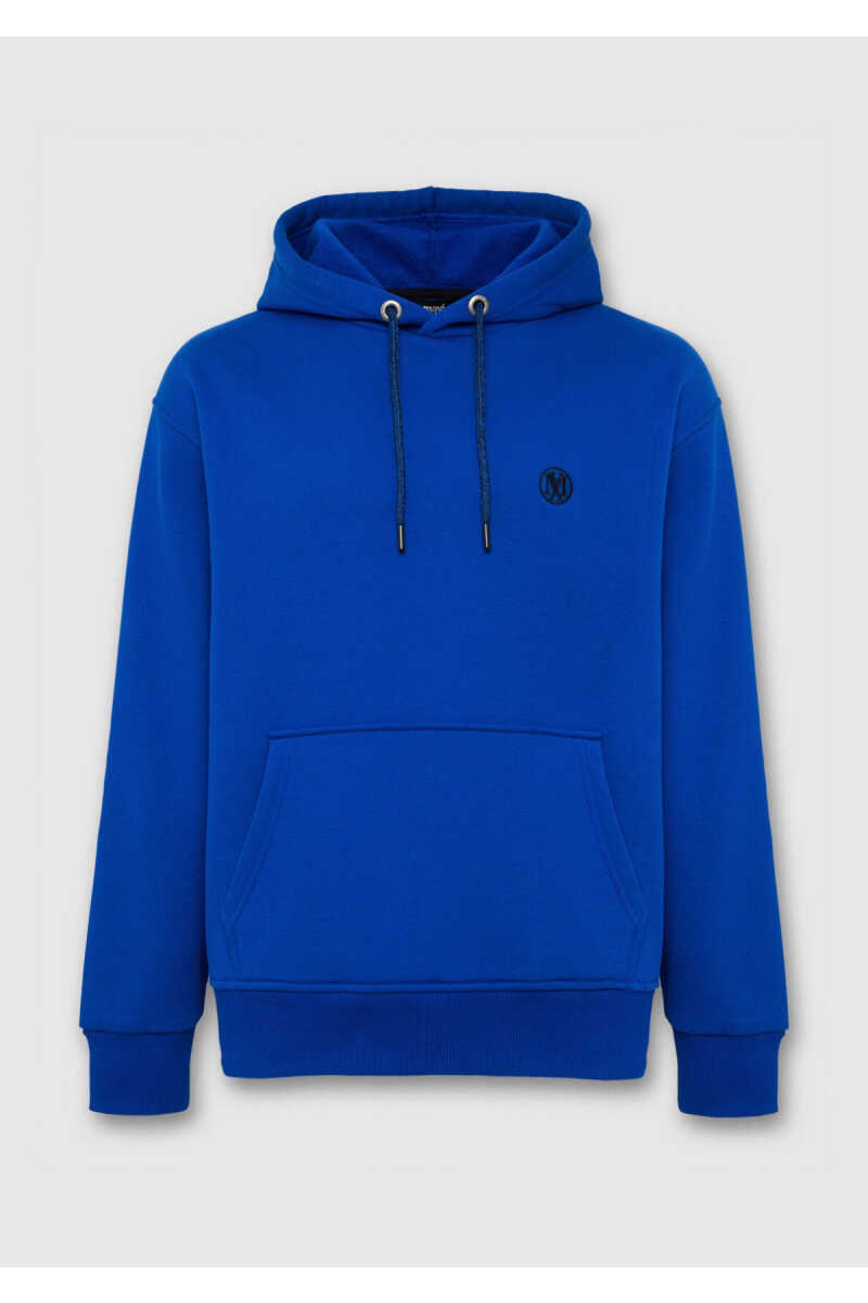 Mavi Logo Nakışlı Kapüşonlu Mavi Loose Fit Erkek Sweatshirt 065809-70896 - 6