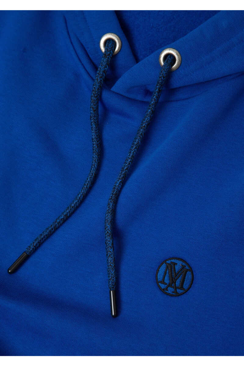 Mavi Logo Nakışlı Kapüşonlu Mavi Loose Fit Erkek Sweatshirt 065809-70896 - 8