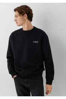 Mavi Logo Siyah Erkek Sweatshirt 0S10379-900