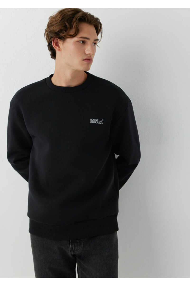 Mavi Logo Siyah Erkek Sweatshirt 0S10379-900 - 2