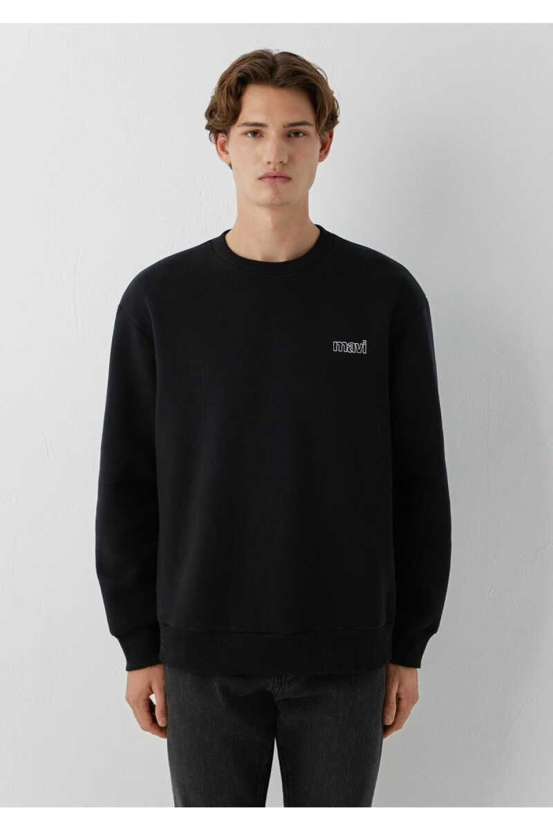 Mavi Logo Siyah Erkek Sweatshirt 0S10379-900 - 3