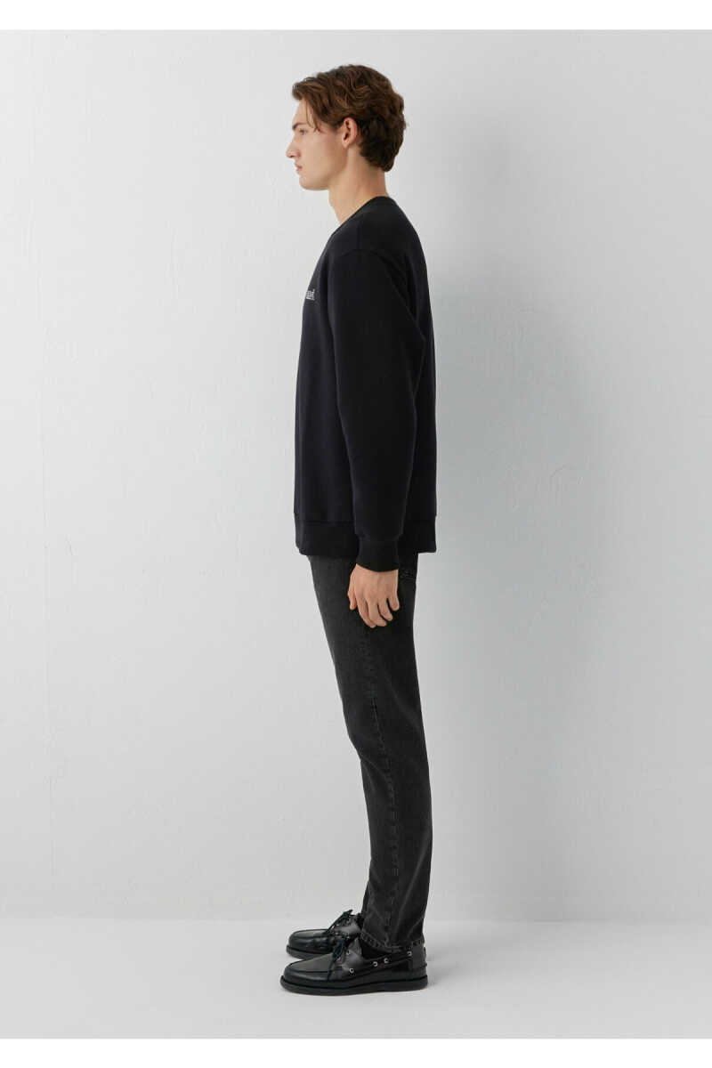 Mavi Logo Siyah Erkek Sweatshirt 0S10379-900 - 4