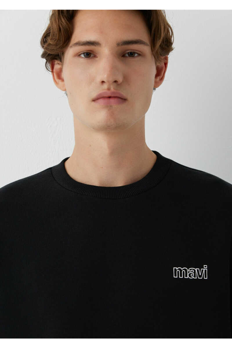Mavi Logo Siyah Erkek Sweatshirt 0S10379-900 - 6