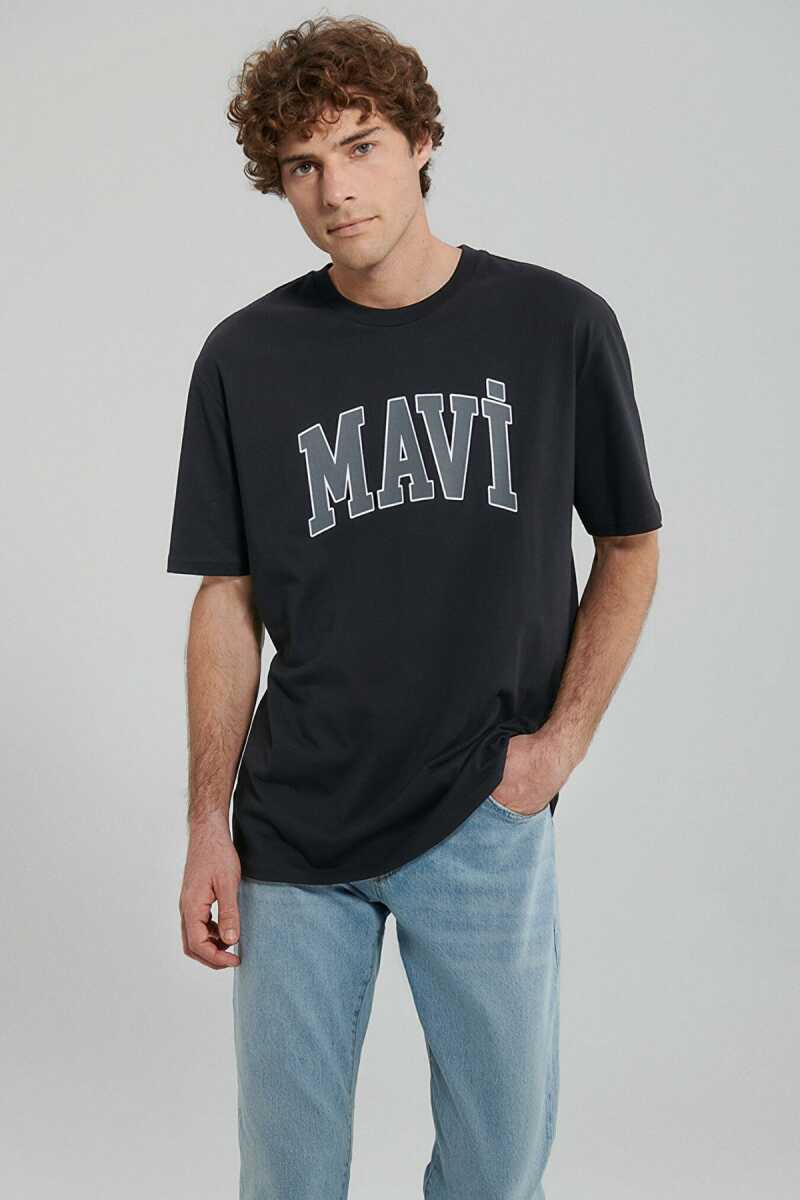 Mavi Logo Siyah Erkek Tişört 0611711-900 - 1