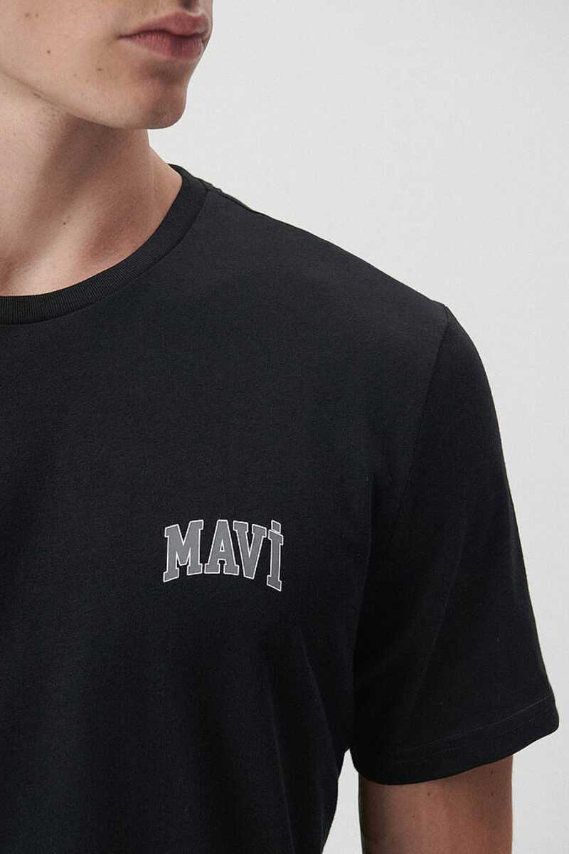 Mavi Logo Siyah Erkek Tişört 0611714-900 - 4
