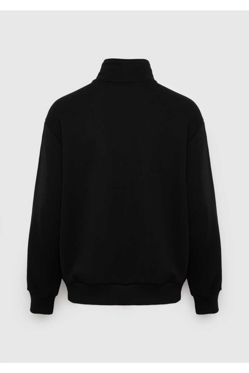Mavi Logo Yarı Fermuarlı Siyah Loose Fit Erkek Sweatshirt 0S10585-900 - 7