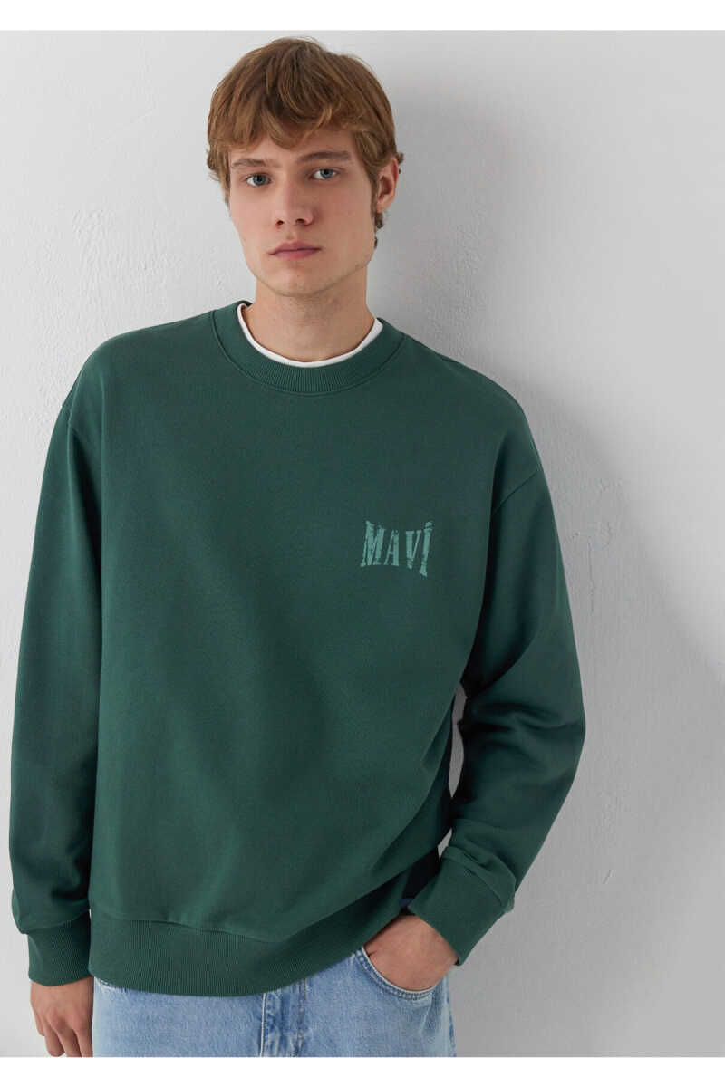 Mavi Logo Yeşil Erkek Sweat 0S10659-71580 - 1