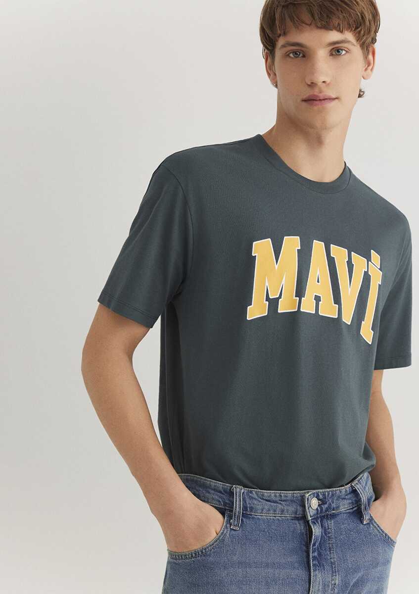 Mavi Logo Yosun Yeşili Erkek Tişört 0611711-71598 - 1