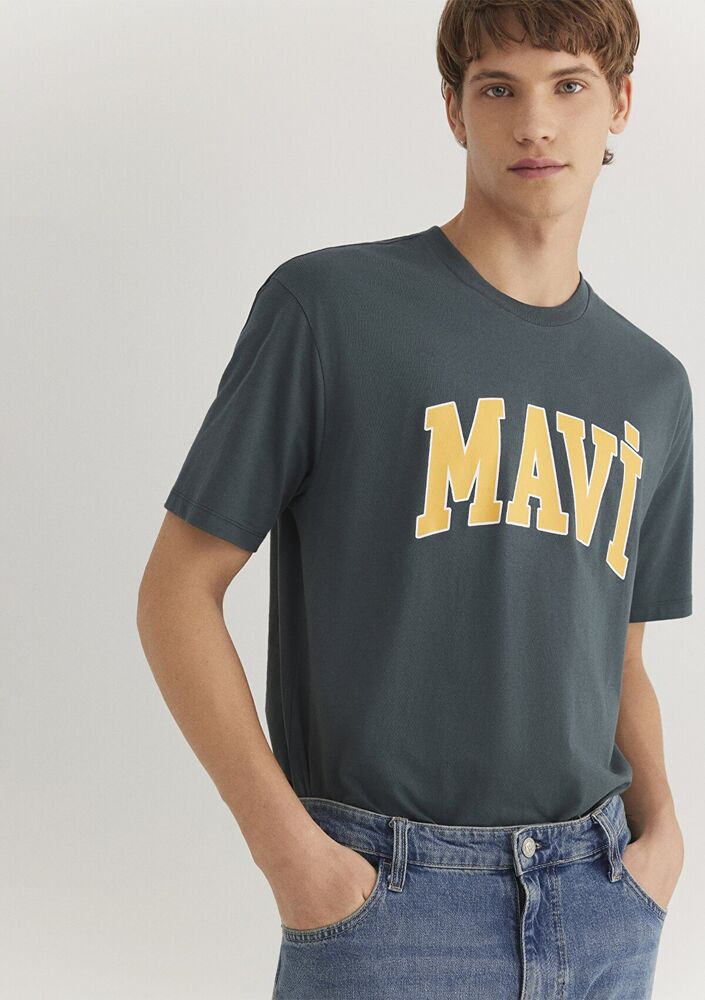 Mavi Logo Yosun Yeşili Erkek Tişört 0611711-71598