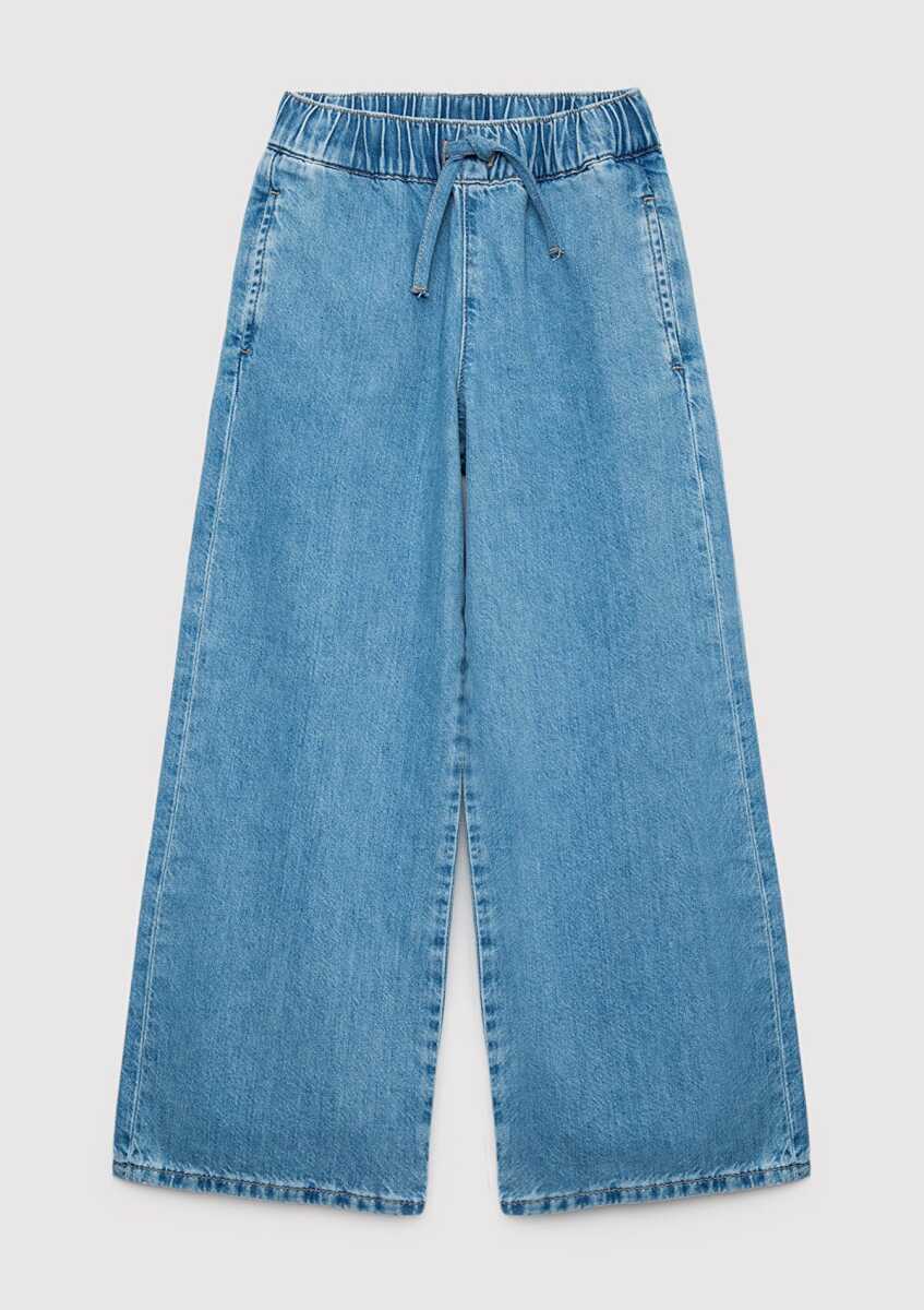 Mavi Loko Açık Mavi Wide Leg Çocuk Jean Pantolon 7010405-A3344 - 3
