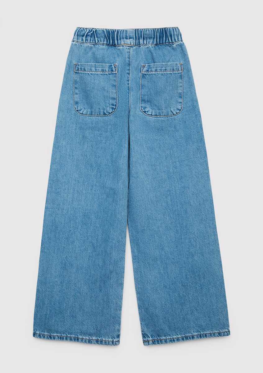 Mavi Loko Açık Mavi Wide Leg Çocuk Jean Pantolon 7010405-A3344 - 4