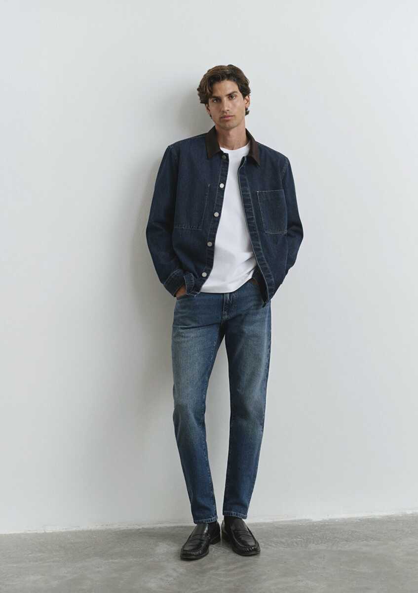 Mavi London Deep Blue Denim Erkek Jean Pantolon 0010172-90981 - 1
