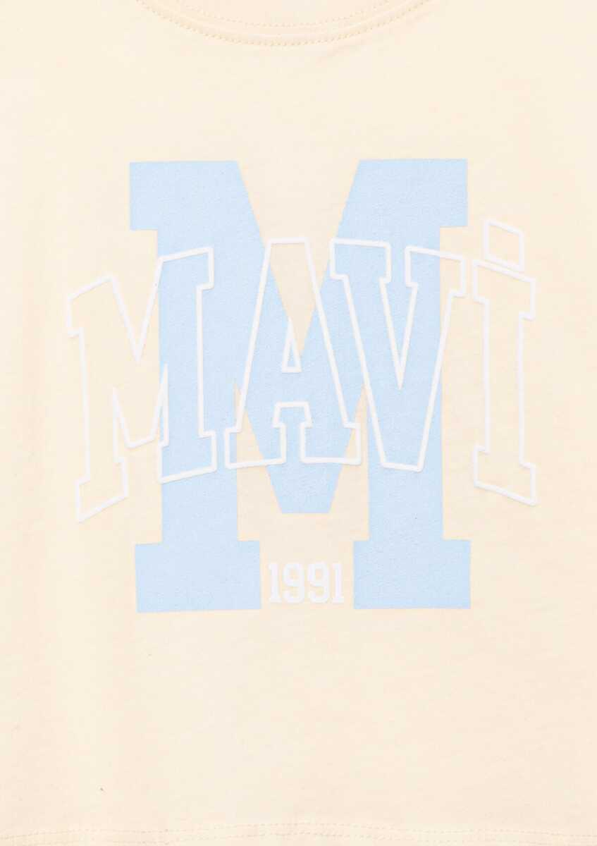 Mavi M Baskılı Logo Çocuk Tişört 7610276-89145 - 3