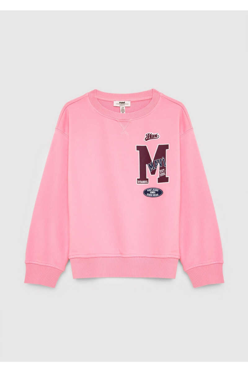 Mavi M Logo Detaylı Pembe Loose Fit Çocuk Sweatshirt 7S10190-71015 - 3