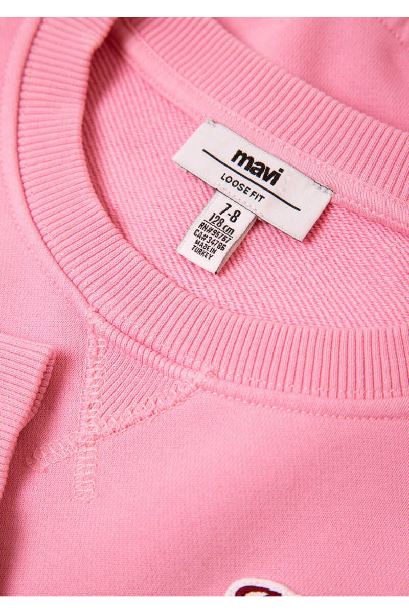 Mavi M Logo Detaylı Pembe Loose Fit Çocuk Sweatshirt 7S10190-71015 - 5