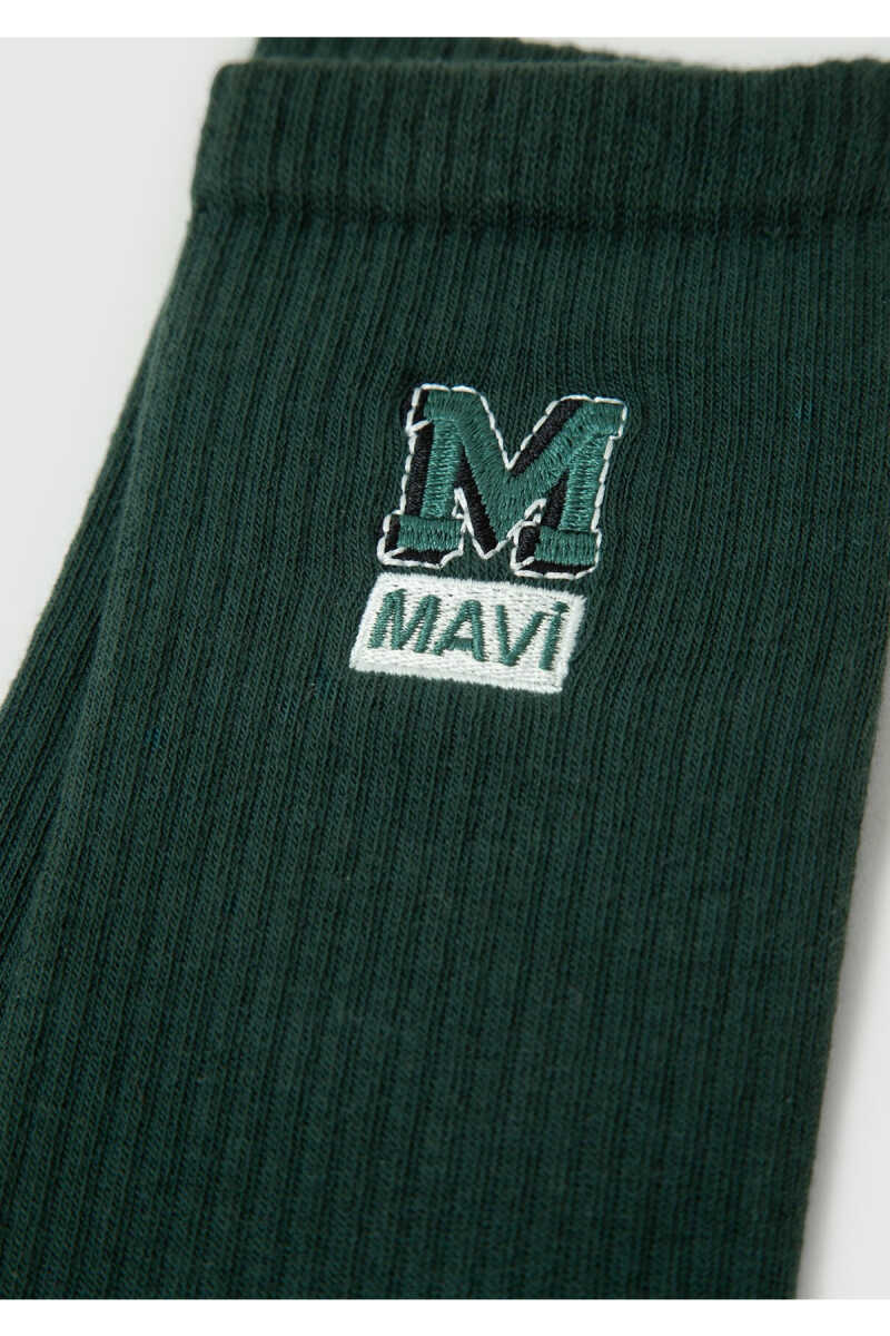 Mavi M Logo İşlemeli Yeşil Soket Erkek Çorap 0912431-30395 - 2