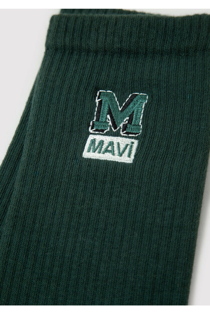 Mavi M Logo İşlemeli Yeşil Soket Erkek Çorap 0912431-30395 (1)