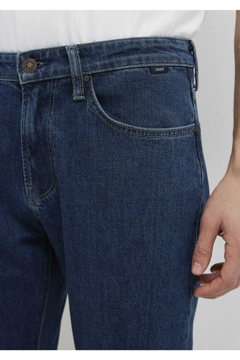 Mavi Marcus Classic Denim Vintage Koyu Indigo Mavisi Gabardin Erkek Jean Pantolon - 6