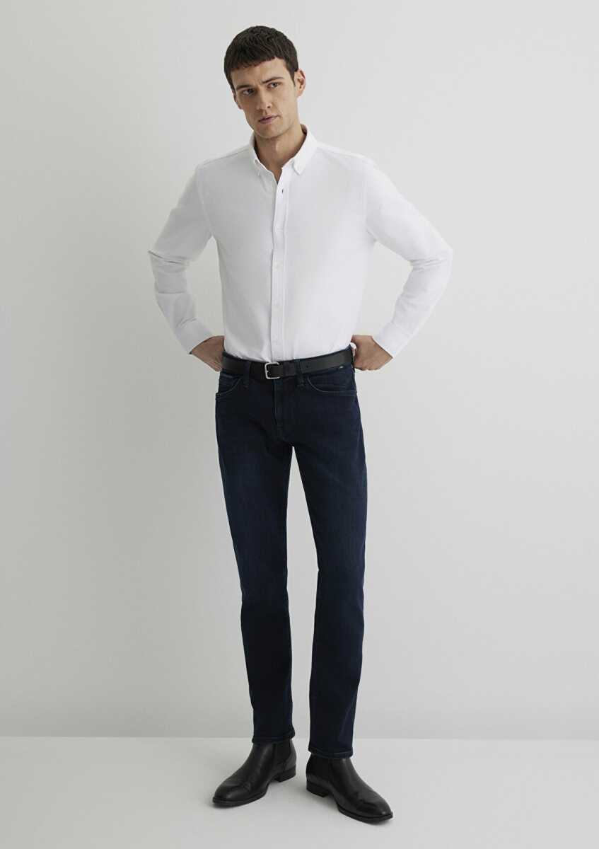 Mavi Marcus Premium Blue Mürekkep Mavisi Slim Straight Normal Bel Daralan Paça Erkek Jean Pantolon 0035187841 - 1
