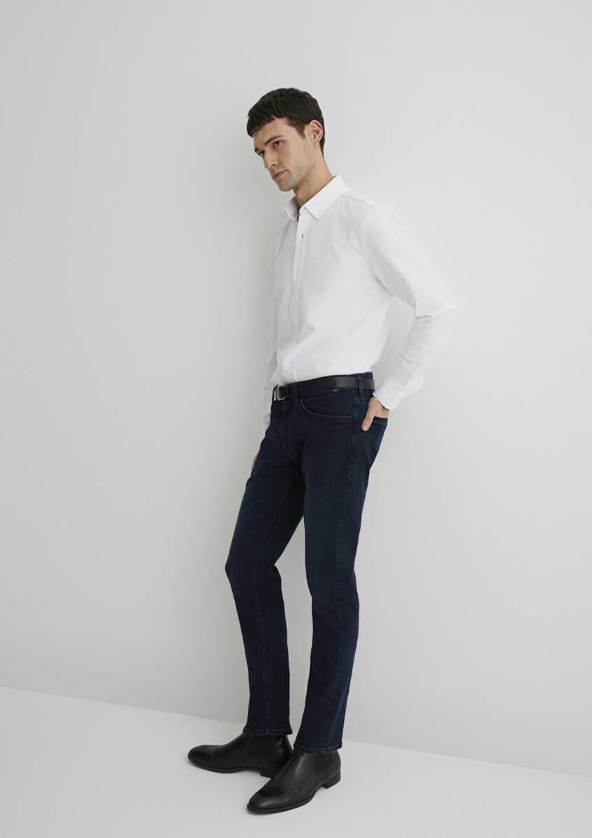 Mavi Marcus Premium Blue Mürekkep Mavisi Slim Straight Normal Bel Daralan Paça Erkek Jean Pantolon 0035187841 - 3