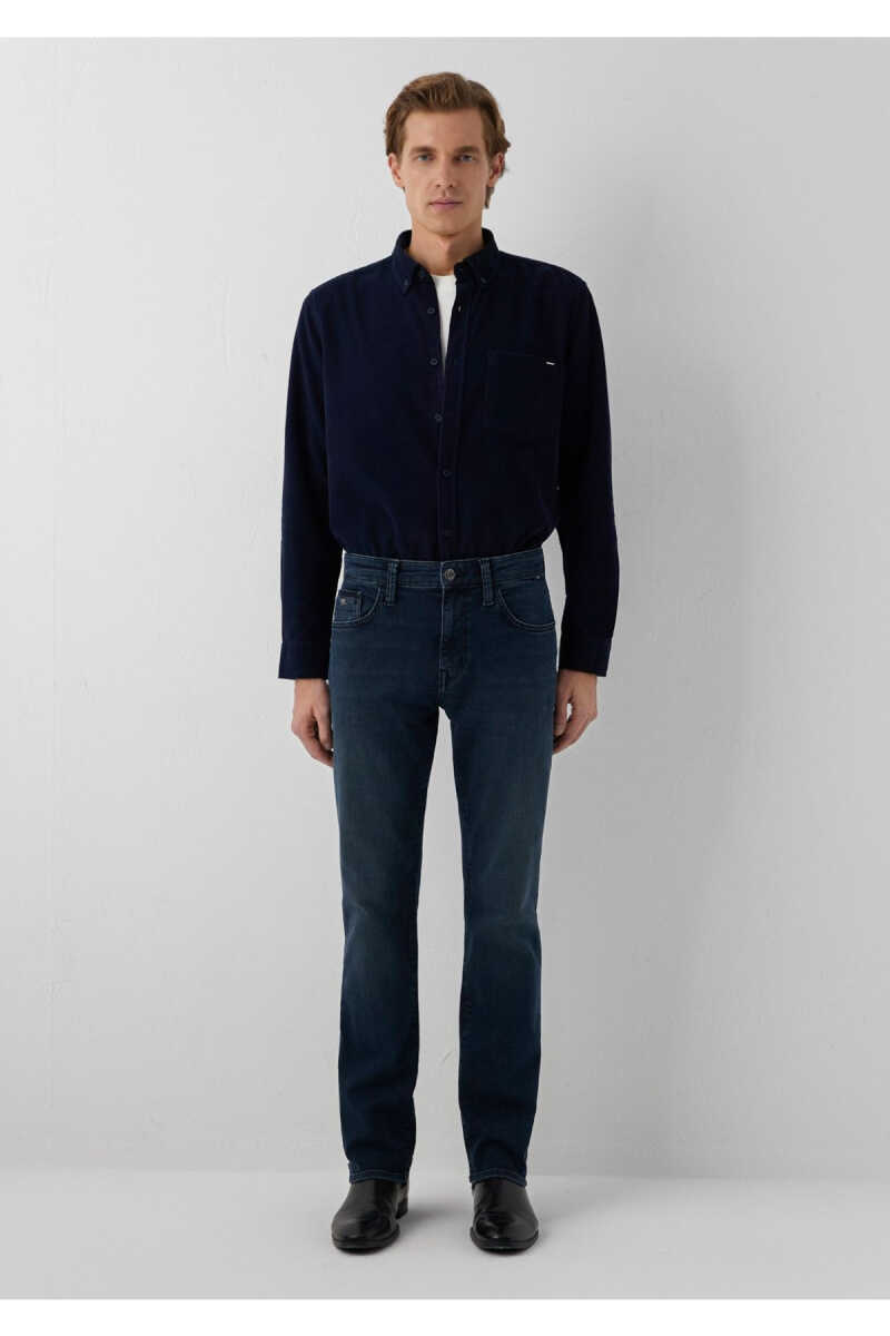 Mavi Martin Lux Black Puslu Mürekkep Mavi Erkek Jean Pantolon 00378A4049 - 4