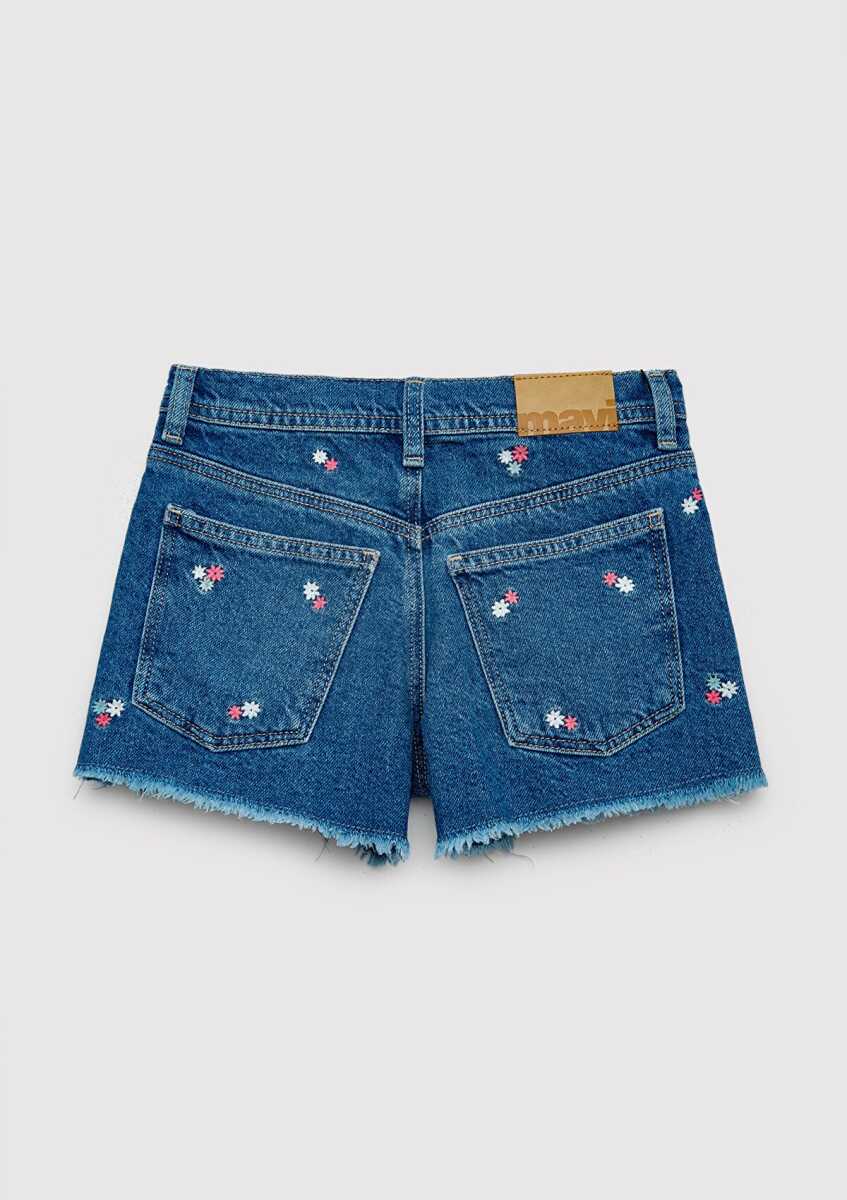 Mavi Melora Mavi Mom Fit Çocuk Jean Şort 7410655-A1607 - 4