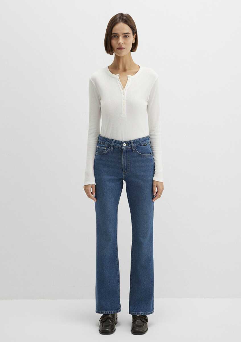 Mavi Mıav Dark Shaded Denim Kadın Jean Pantolon 1010299-91180 - 4