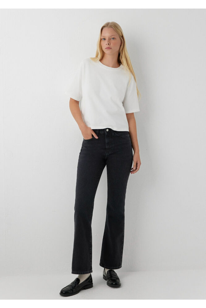 Mavi Mıav Smoke Flare Fit Yüksek Bel Kadın Jean Pantolon 1010299-A6212 (1)
