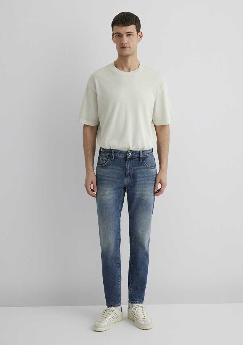 Mavi Mılan Authentic Blue Mavi Pro Tapered Normal Bel Daralan Paça Erkek Jean Pantolon 0081089655 - 4